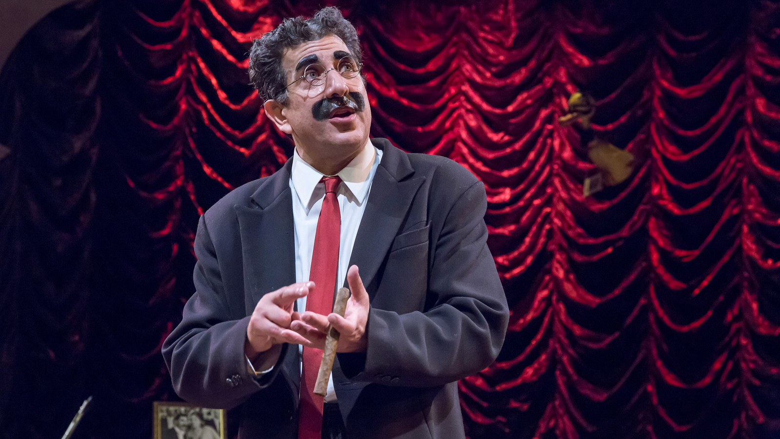 Frank Ferrante stars in his internationally acclaimed stage performance as legendary comedian Groucho Marx. Photo by Mikki Schaffner Photography.